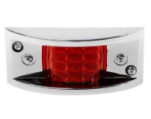FOCO LATERAL  ROJO BORDE CROMO 12-24V 12 LED