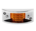FOCO LATERAL AMBAR  BORDE CROMO 12-24V 12LED