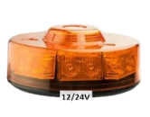 BALIZA LED AMARILLA REDONDA PARA GRUA  12-24V 10 FUNCIONES