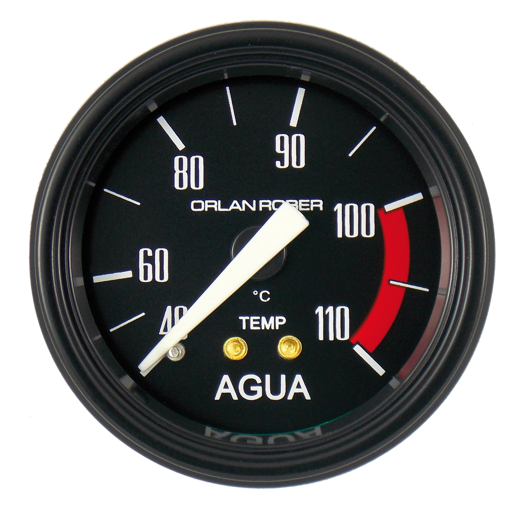 Termo. de agua mec. 4m Classic Negro Ø52 40-110°