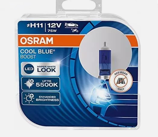 Kit Ampolletas Osram H11 Cool Blue Boost 5500k 55w