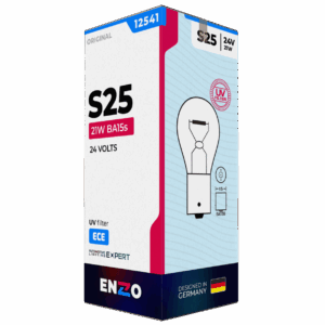 Ampolleta Halógena S25 12541 24V 21/5W BAY15s Pata Pareja - 1 Contactos (10unidades)