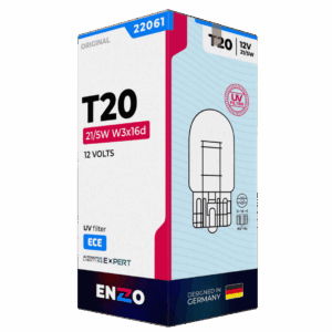 Ampolleta Halógena T20 22061 12V 21/5W W3x16d 2 Contacto 10 un