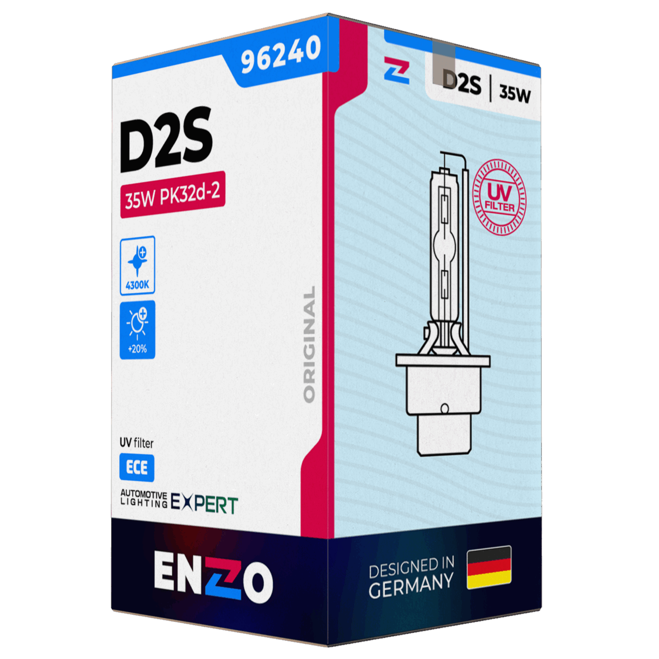 Ampolletas Xenón D2S ENZO 96240 35W PK32d-2 HCB 4300K