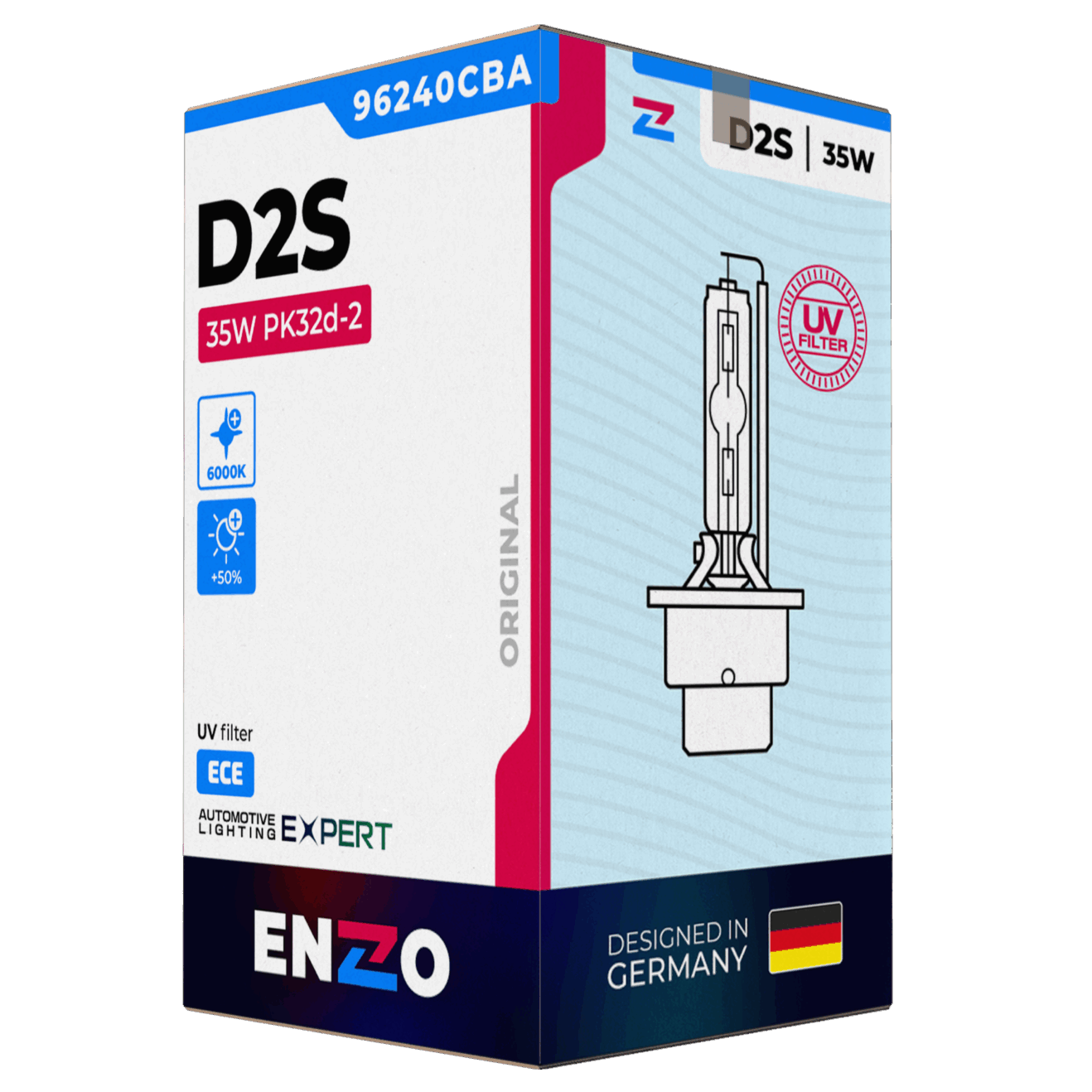 Ampolletas Xenón D2S 96240CBA ENZO 35W PK32d-2 CBA - HCB 6000K
