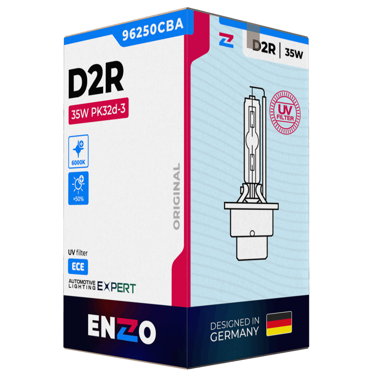 Ampolletas Xenón D2R 96250CBA 35W PK32d-2 CBA - HCB 6000K
