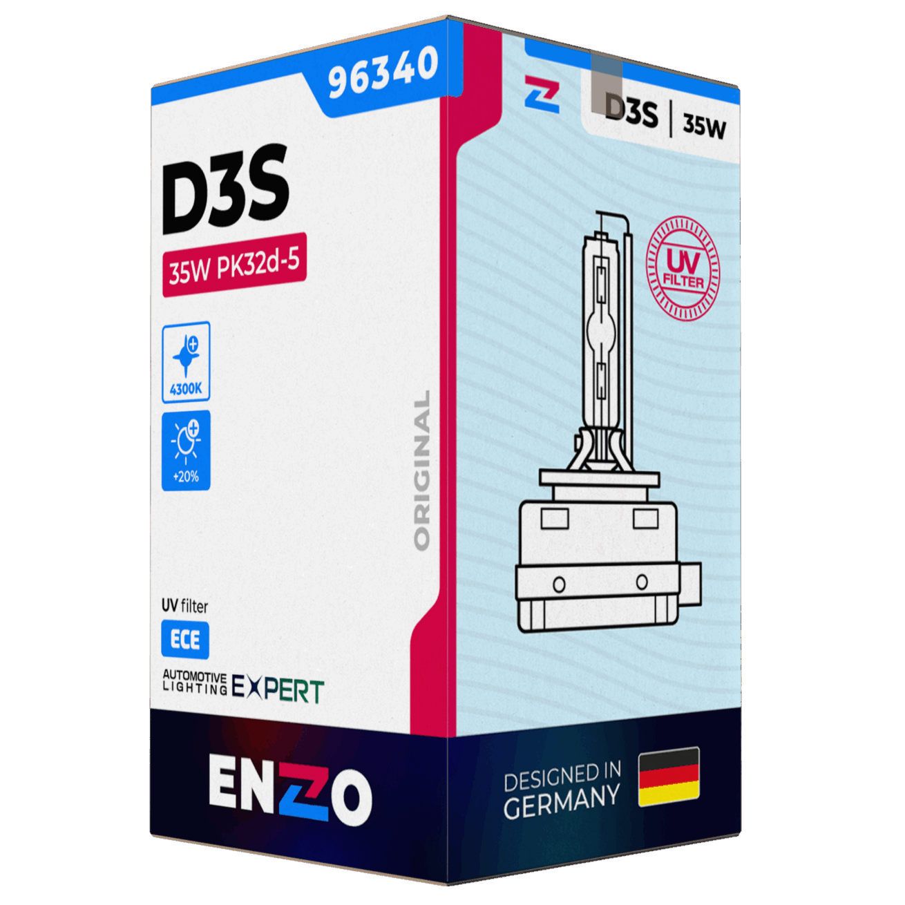 Ampolletas Xenón D3S 96340 Enzo 35W PK32d-2 HCB 4300K