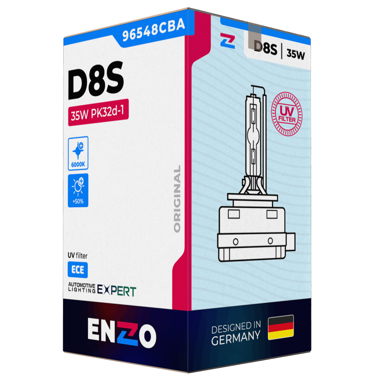 Ampolletas Xenón D8S 96548CBA 35W PK32d-2 CBA - HCB 6000K