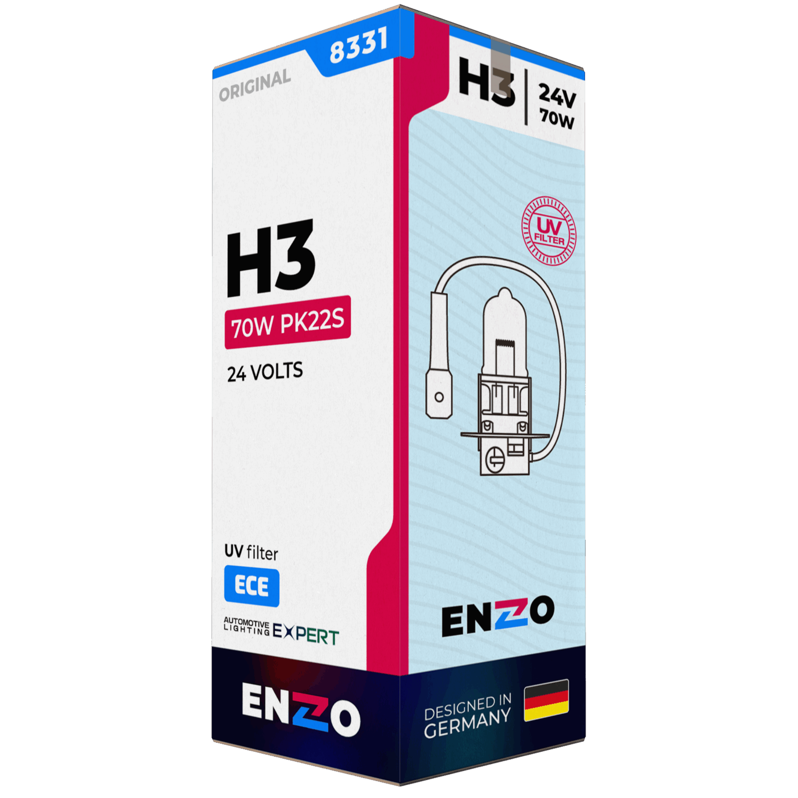 Ampolleta Halógena H3 8311 12V 55W PK22S (2 UNIDADES)