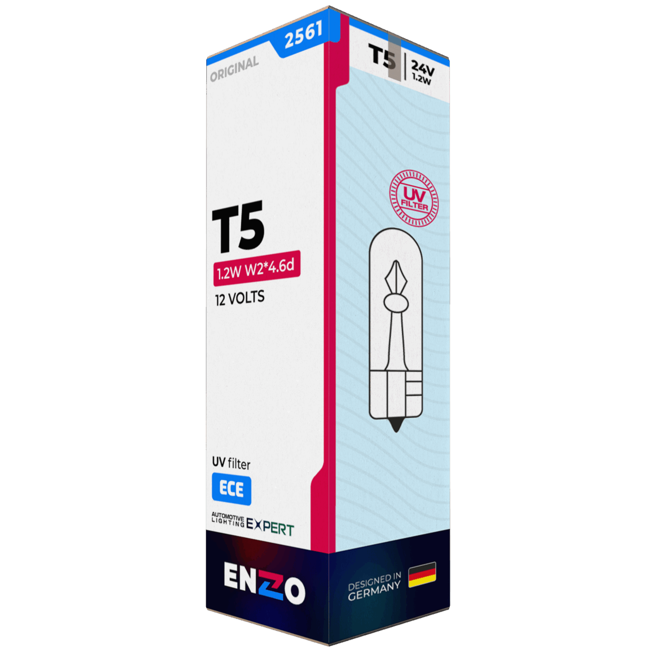 Ampolleta Halógena T5 2561 24V 1.2W W2*4.6d (10unidades)