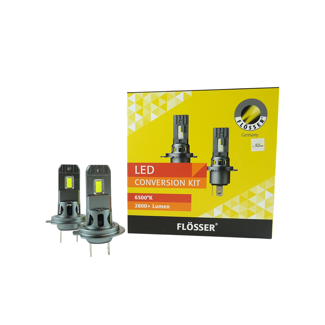 Set de Ampolletas Led H7 FLÖSSER Plug&play 6500K 3300lm 91d2070